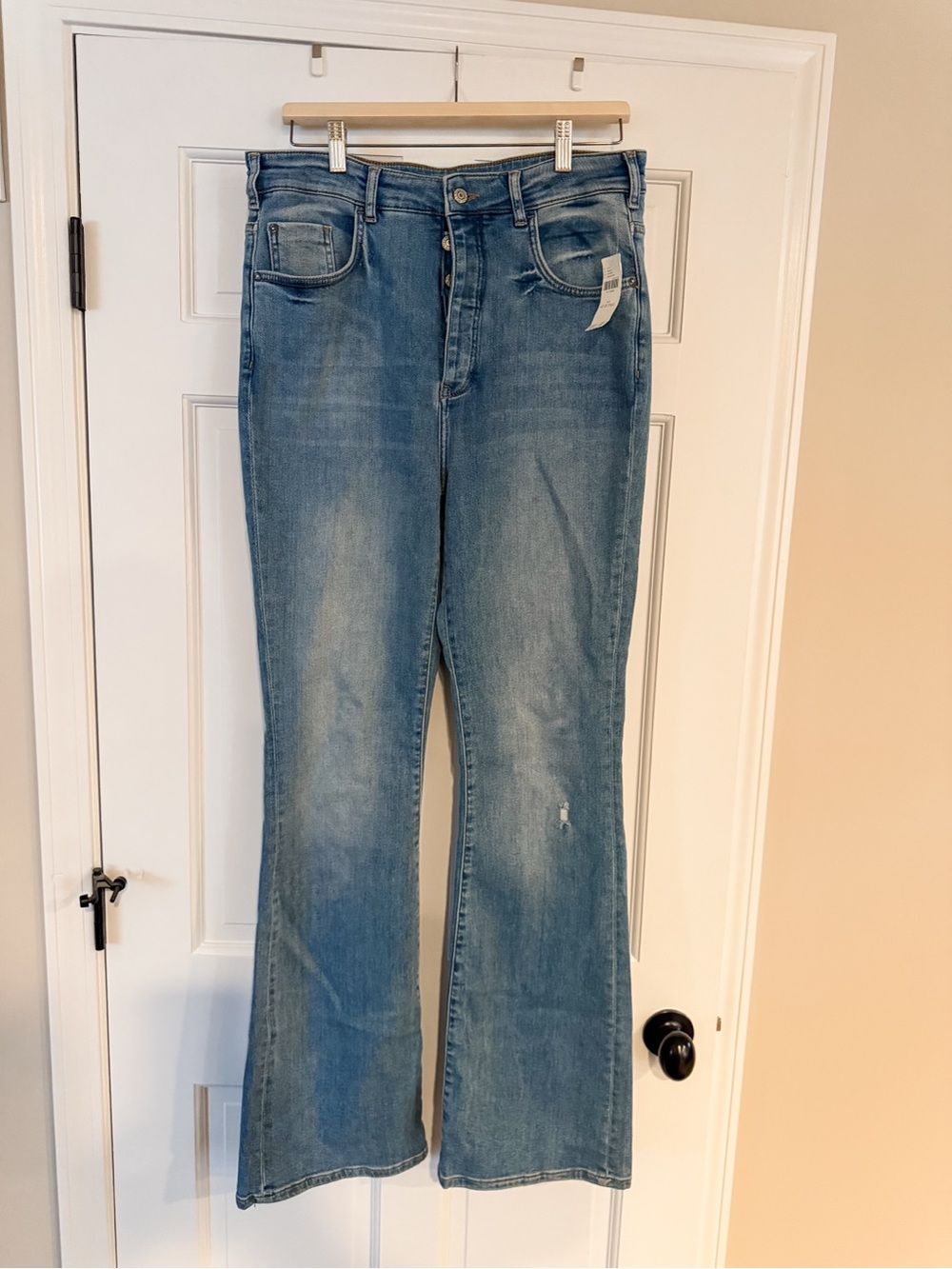 Anthropologie Pilcro Mid-Wash Women's Bootcut Jeans Tall Size 32 Button-fly NWT